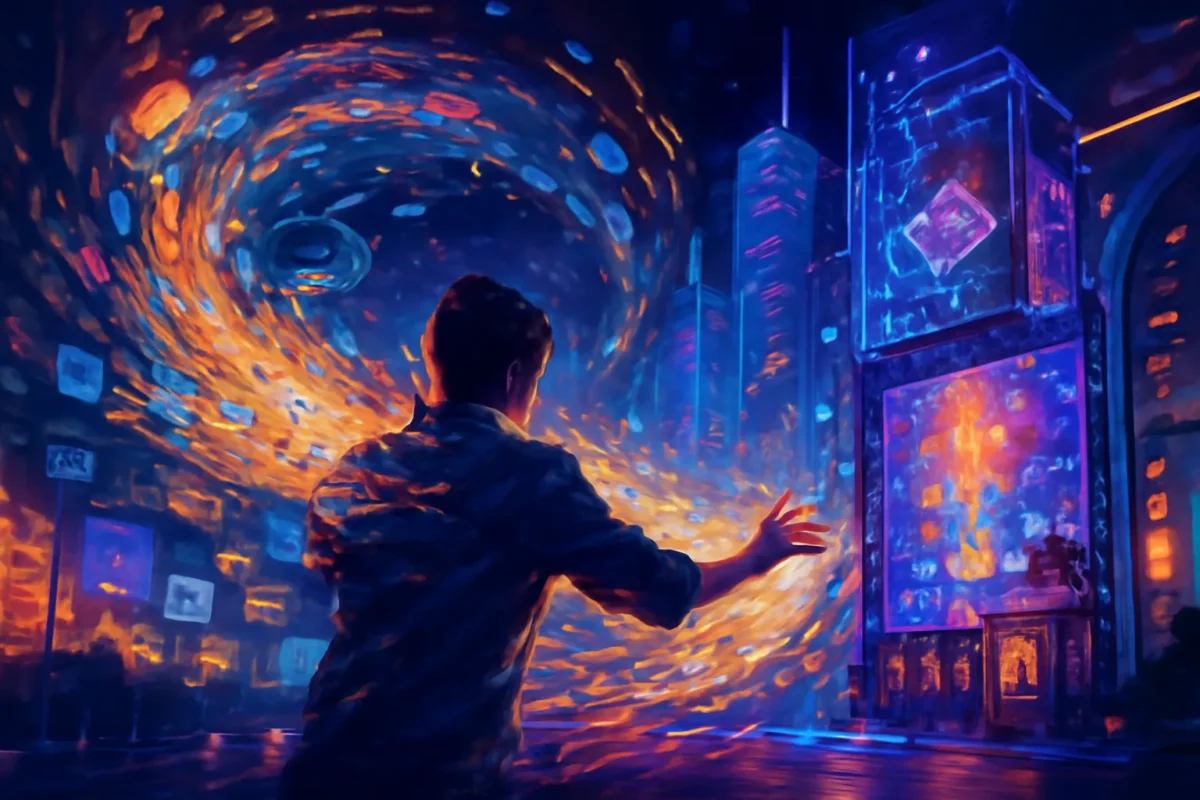 Immersive LED and projection installation at a Los Angeles event